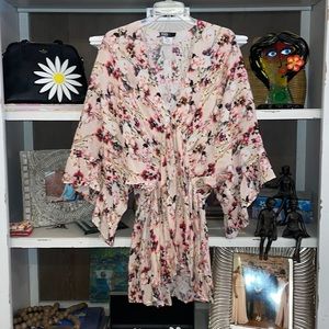 Beach Riot Floral Mini Dress - Pink and Cream